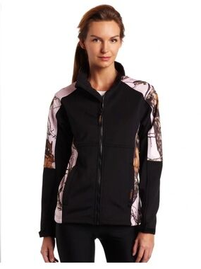Yukon Gear Mossy Oak Black Utility Jacket with Pink Camo Accents Gorpcore